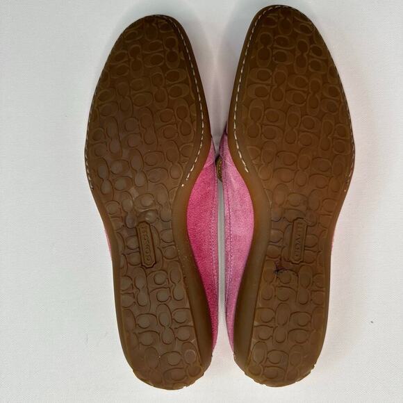 Coach Women’s Pink Suede Mule Slides - Picture 10 of 11